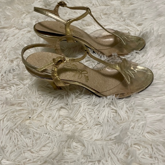 Vintage gold heeled shoes - Picture 5 of 11